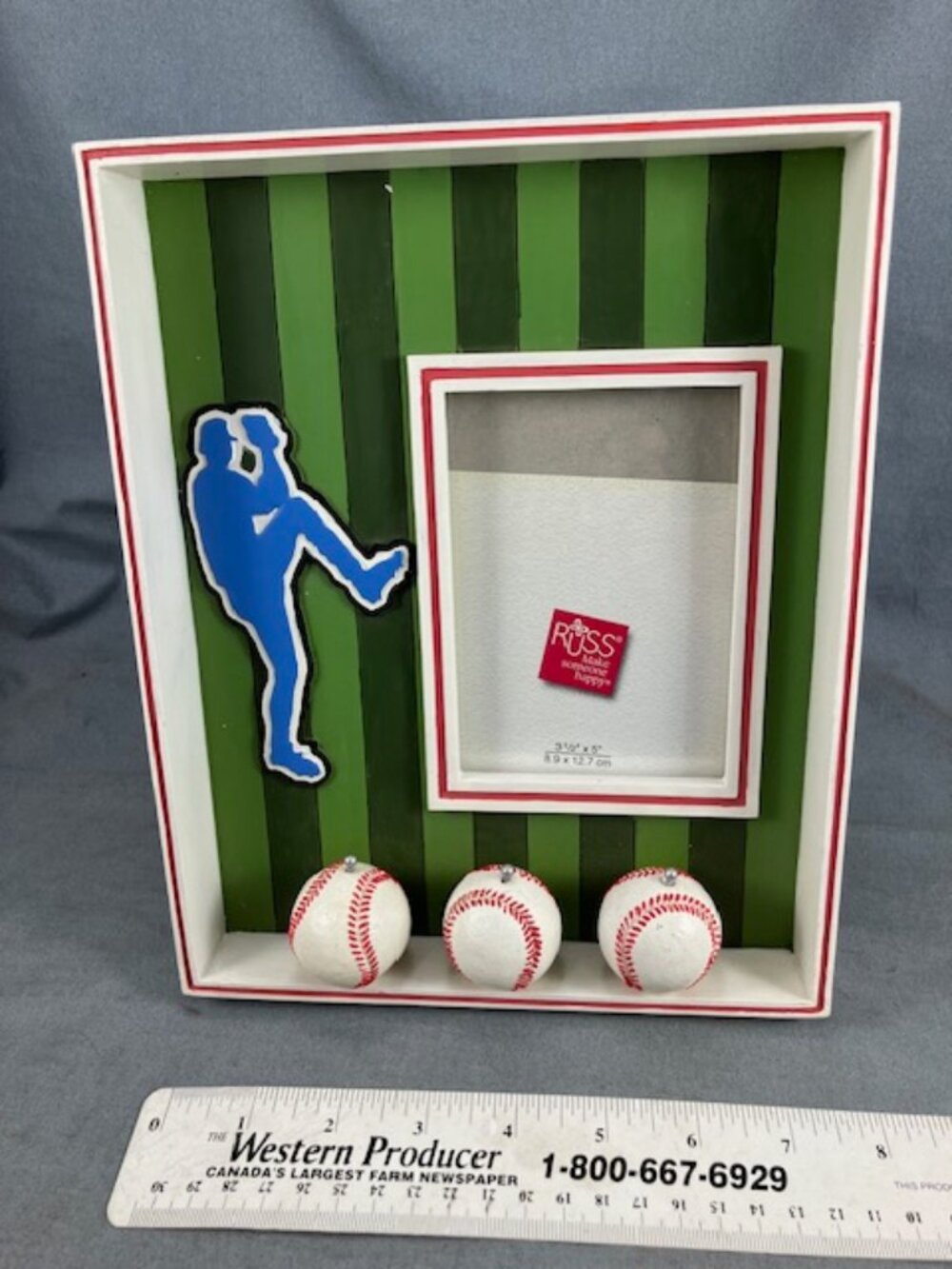 Picture Frame Baseball 3D for Photo 3.5" x 5"